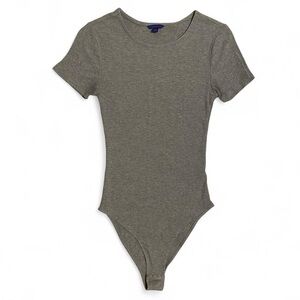 Aeropostale Ribbed Gray Bodysuit